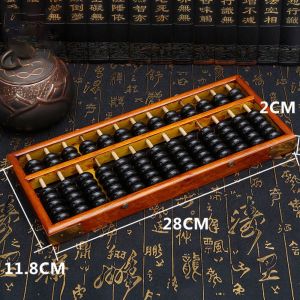 DOOUR Multicolor Wooden Abacus Wooden Square Calculation Rack Montessori 13 Digits Counting Abacus Kids
