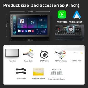 8GB RAM+128GB ROM 2025 Alpine Android Player 9"10" inch Octa Core Car Multimedia MP5 Player WIFI with Dual Fans Cooling System