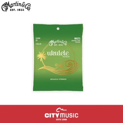 Martin M625 Premium Polygut Ukulele Strings Tenor-Gauge Graphite Gray Ukulele Strings