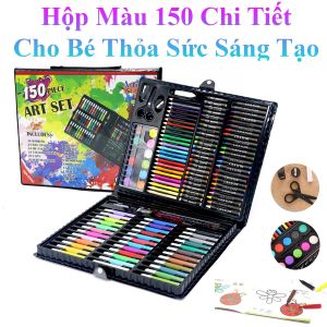 Hộp Bút Màu 150 Chi Tiết Kèm Phụ Kiện Vẽ Tranh Cho Bé