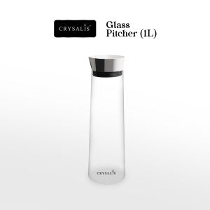 CRYSALIS Borosilicate Glass Pitcher with Stainless Steel Lid Serving Water Pitcher Quality