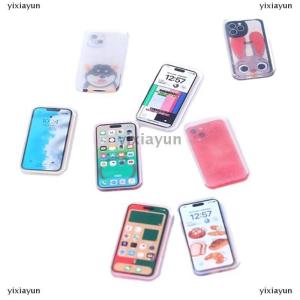 [COD] yixiayun 5Pcs 1:12 Dollhouse Miniature Mobile Phone Simulation Smartphone Model Kids Pretend Play Toys Doll House Accessories