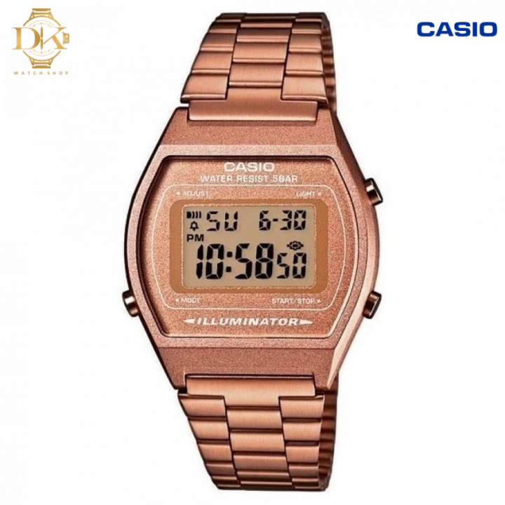 Casio Watch for Women B640WC 5ADF Rose Gold Stainless Steel Strap