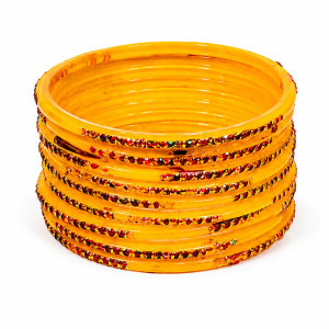 Colorful Glass Bangles Set | Traditional Ethnic Wear Bangles for Women & Girls (Set of 12 Pcs | Size - 2.6 to 2.8 Inches)