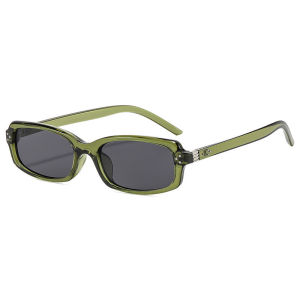 Retro Rice Nail Small Square Sunglasses For Men And Women High-end Fashion UV Protection Narrow Frame Sunglasses Outdoor Sunshade Eyewear