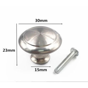 10PCS Núm cửa inox tròn kèm ốc tay nắm kéo các cánh cửa cho đồ dùng nội thất