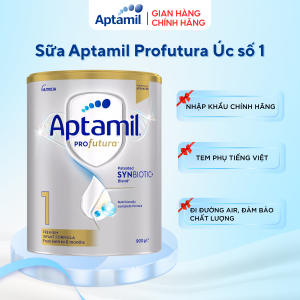 Sữa Aptamil Profutura Úc số 1 hộp 900g giúp bé 0-6 tháng phát triển toàn diện và tiêu hóa khỏe hàng chính hãng