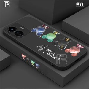 (Lokal Ready) Casing hp Vivo IQOO Z7X V27e V25 V25e V19 V9 V21 V20 V23e Y85 S1 S1 Pro  Kartun Bear Club Desain Beruang Mekanik Silikon Soft Case