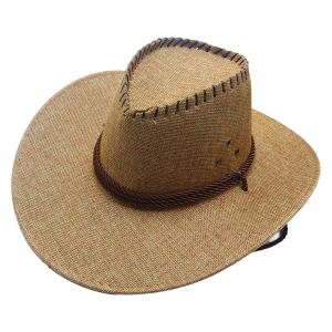 WCYC Ethnic Western Cowboy Hat Curved Brim Large Roll Brim Cowgirl Cap  Tibetan Style Jazz Fedora Hats for Women Men