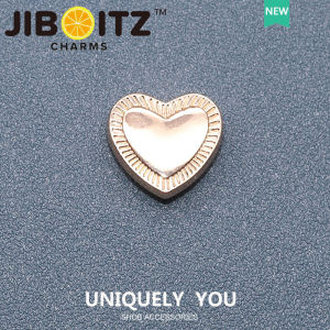 Metal jibbitz charm Shoe Buckle Shoe Accessories Black Diamond Heart Pearl Ruby Decorative Buckle