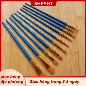 [COD] SHPYHT Giao hàng địa phương 10PC Sơn Brushe Set Nylon Sơn Bàn Chải Ngắn Rod Dầu Acrylic Bàn Chải Màu Nước Bút Chất Lượng Cao Chuyên Nghiệp Nguồn Cung Cấp Nghệ Thuật