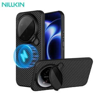 For Xiaomi 17 Ultra Magsafe Aramid Fiber Case NILLKIN With Transparent Protection Camera Stand Magnetic Cover For mi 17 Ultra