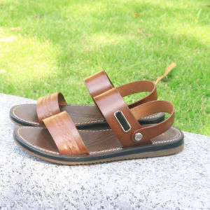 Sandal Nam - Dép Nam Quai ngang HT.NEO Da Bò Thật Thiết Kế Quai Ngang Được Khâu May Chắc Chắn Kiểu Dáng Sang Trong  Tiện Dụng