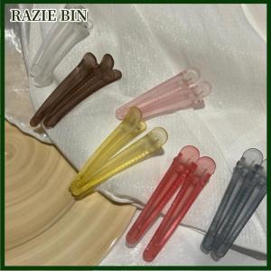 RAZIE BIN 2PCS Frosted Duckbill Clip Colorful Fix Hair Hairpins Fashion Bangs Clip Hairdressing Hairpins Barrettes Headwear Accessories