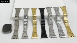 SDSXURVOI Band for Apple Watch Ultra 2 Series10 9 8 7 high grade 316L AP Stainless steel Strap for iWatch bracelet butterfly buckleFYK