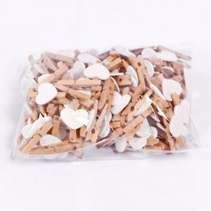 RGFV 50 cái / lô Bachelorette Giấy tờ Trang trí tiệc Nhà Thủ công mỹ nghệ Clip ảnh Chốt quần áo Clothespins Kẹp gỗ