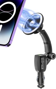 for MagSafe Car Mount [Dual USB Charger] Magnetic Phone Holder for Car Charger [Fast Charging] Phone Holders for Your Car for iPhone Air 17 Pro Max16 15 14 13 12 S25 All Smartphone