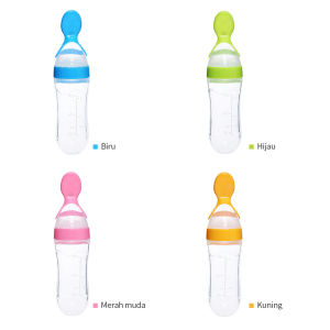 BabyShine Botol sendok makan bayi silikon /soft squeeze feeder/baby spoon dispenser