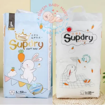 Tã Bỉm SUPDRY TRẮNG/ SUPDRY XANH PREMIUM dán/quần các size S72/M66/L58/XL52/XXL50