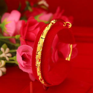 Gold Plated Adjustable Bangle Vietnamese Style Simulated Gold Bracelet Jewelry