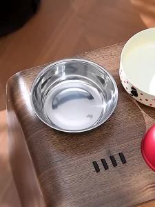 Elevated Cat Bowl Stainless Steel Removable Dog Bowl Non-Slip Bottom Neck Protector Feeding Bowl