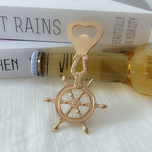 【COD】 New Creative Wedding Travel Baptismal Souvenir Sailor Nautical Steering Wheel Boat Rudder Bottle Opener Anchor Design Opener Gift Souvenir