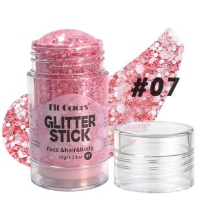 WININ Red White Blue Glitter Stick Rotating Waterproof Body Glitter Stick 8 Colors Face Glitter Stick 4th of July