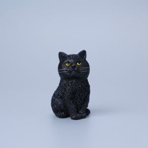 GOOD STUFF Cute Mini Cat Ornament Simulation Sitting Cat Pet Model Creative Resin Cat Decoration Car Interior Decoration