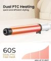 1 1/4 Inch Extra Long Barrel Curling Wand, Ceramic Tourmaline Curling Wand Professional Dual Voltage with Adjustable Temperature. 