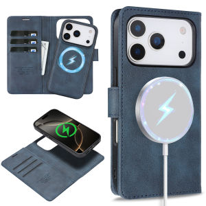 Applicable iPhone17Pro Max Wireless Charging Mobile Phone Leather Case MagSafe Magnetic 2-in-1