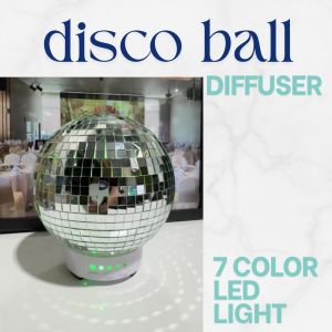 disco ball aroma diffuser / Mini disco ball diffuser/ LED color light diffuser/home decor diffuser