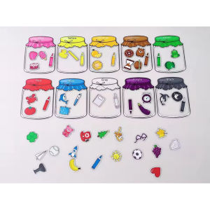 Magnetic Color Sorting 10 Set Color Recognition Educational Toys Magnet Baby Toddlers Refrigerator