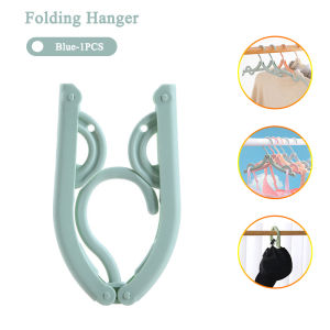 *READY STOCK AT MALAYSIA*5PCS Foldable Mini Cloth Hanger Portable Travel Foldable Plastic Non-slip Hanger Wardrobe Clothes Organizer Magic Drying Rack Penyangkut Baju Lipat 折叠衣架
