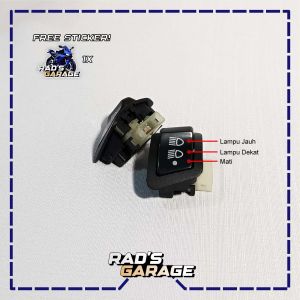 Saklar Tombol Lampu 3 Mode Universal Motor Honda Vario Beat Revo