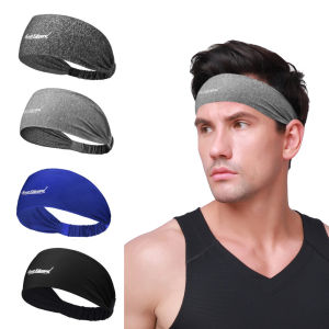 Scott Edward 4 PCS Sports Sweat Head Band for Men Women Lightweight Double Layers No Slip Running Headbands Breathable Elastic Water Absorption Quick Dry for Outdoor Sports Hiking Cycling Jogging Workout Gym Yoga