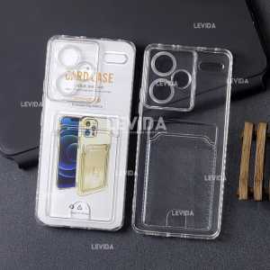 Redmi Note 13 Pro Plus Case Slot Kartu / Card Case Bening