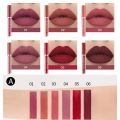 HANDAIYAN 6pcs Matte Velvet Liquid Lipstick Set A & Set B Waterproof Long-Lasting Wear High Pigmented. 