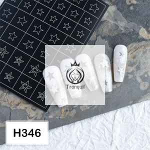 1PC Hallow Star Heart Butterfly Nail Forms Fringe Tip Guides Sticker DIY Nail Art Tip Sticker Stencil Strips Manicure Tool Salon H260729