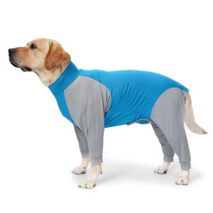 CUTE ELVES Soft Large Pet Protection Jumpsuit Elastic Thin Dog Weaning Bodysuit Easy To Put on Breathable Dog Recovery Bodysuit for Medium Large Dogs