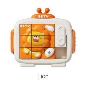 3D Animal Sliding Block Puzzle Educational Montessori Maze Toy for Logic Training with Cute Pet Figures