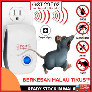 Malaysia Plug 3Pin Ultrasonic Pest Repellent Mosquito Electric Repeller UK Penghalau Serangga 超声波驱虫器