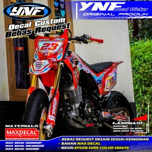 Decal Stiker Motor CRF 150 L SUPERMOTO HOLOGRAM Full Body Sticker Custom Variasi MotorTrail