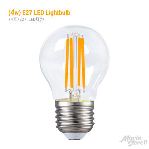 LED E27 (4W) Warm White Glass Bright Energy Saving Room Home Living Lightbulb Downlight Cerah Mentol Lampu Bulb 玻璃暖白灯丝灯泡