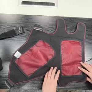 WOOLALA Heated Shoulder Brace with Massager - Electric Heating Pad for Shoulder Pain Relief & Upper Arm Muscle Portable Heated Wrap