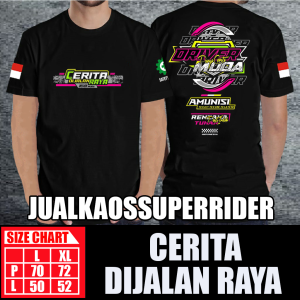 BAJU KAOS DISTRO DRIVER MUDA CERITA DIJALAN RAYA