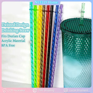 1PC Diamond Thickened Double Layer High Cup Straw with Ring Reusable Straws Home Living Accessories