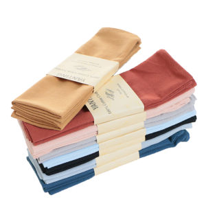Set Of 12 30x45cm Table Cloth Napkins Cotton Durable Fabric Reusable Uniform Color For Kitchen Dining Easter Wedding Decoration2026