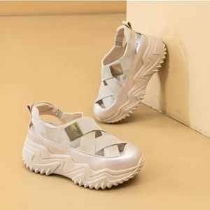All-match open-toe thick-soled sandals Summer Thick Bottom Breathable Casual Single Shoes Sandals Comfortable Breathable Casual Shoes