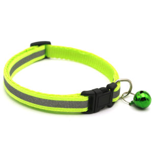 [HATELI]Reflective Nylon Dog Collar Night Safety Flashing Light Up Adjustable Dog Leash Pet Collar for Cats And Small Dogs Pet Supplies Cat Accessories Dog Chain