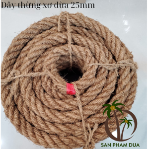 Dây  thừng làm xích đu dây thừng 25mm sợi xơ dừa cuộn 25m dây thừng 25ly